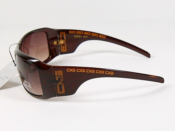 Brown with Brown Laser Logo Frame Womens Fashion Sunglasses  