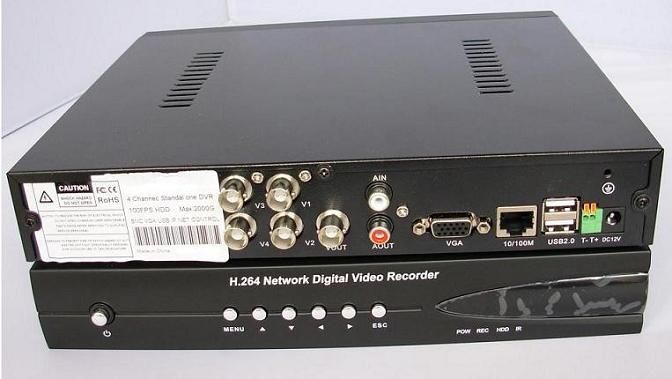 new 4 channel H.264 mobile phone view network PTZ cctv standalone dvr 