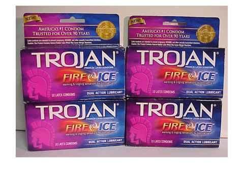 40 TROJAN Fire & Ice Condoms New in Box *  