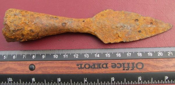 Ancient VIKING Artifact   Iron Spearhead Y 1  