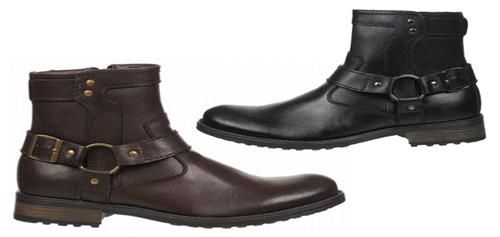 Steve Madden Mens Leather Ankle Boot, Black or Brown