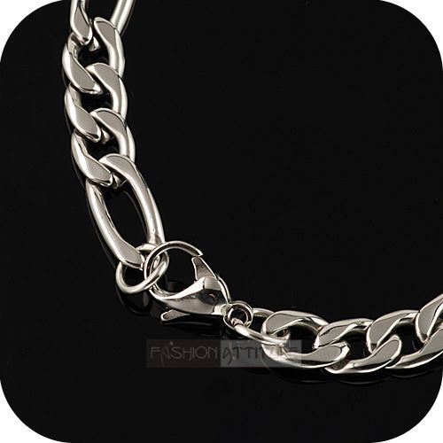 mens womens stainless steel chain necklace 6mm  