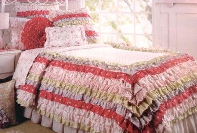 NIP CHARLES STREET KIDS COLLECTION TWIN QUILT RUFFLED  