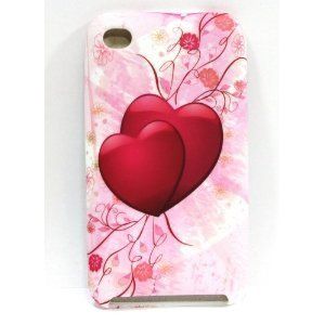 Pink Heart Flower Silicone Rubber Skin Case Cover for iPod Touch 4G 