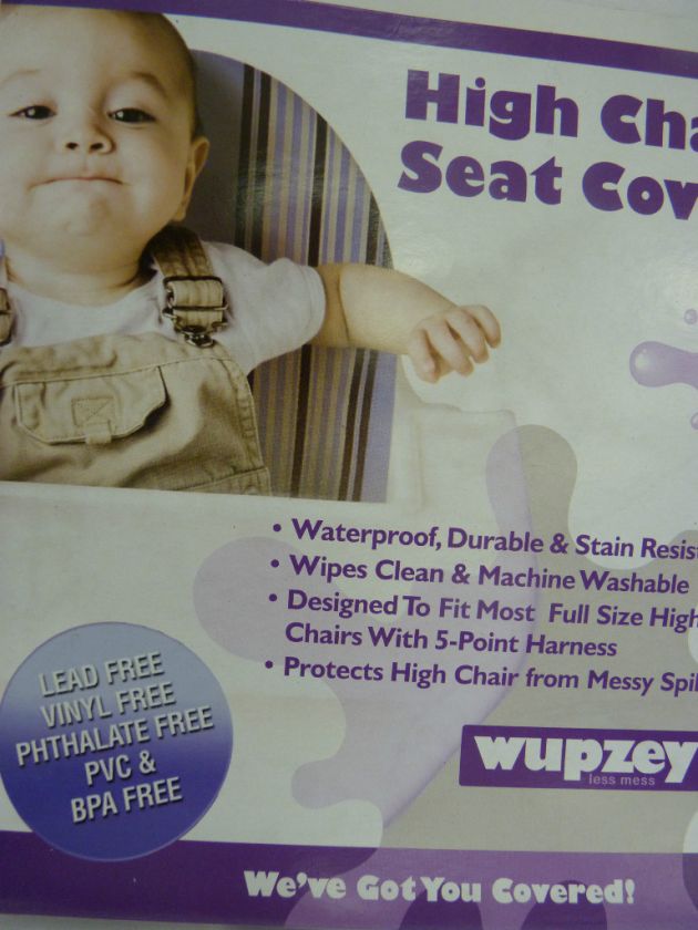 Wupzey Highchair Seat Cover BLUE STRIPS BABY NEW  