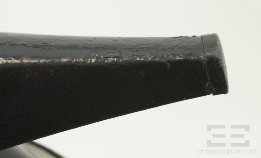 Jil Sander Black Patent Leather Platform Slingback Heels Size 37.5 