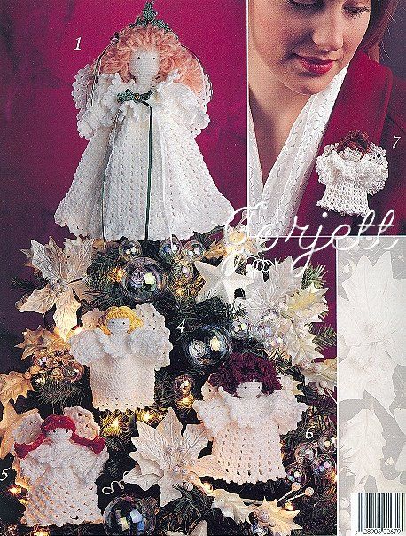 Sweet Christmas Angels crochet patterns, new OOP  