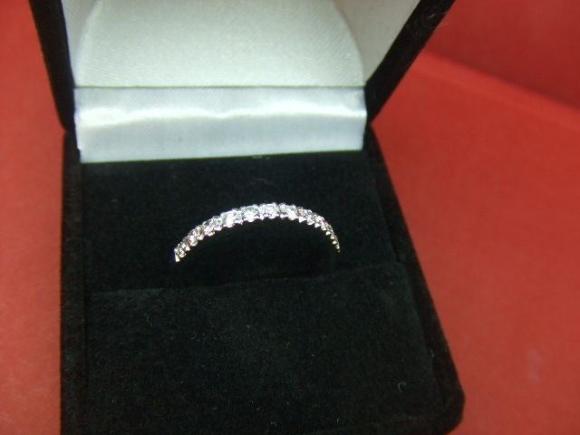   Wedding Ring Band 14k White Gold Anniversary Ring SIZE 8.25 & More