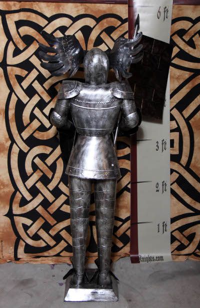 Foot SILVER Suit of Armor Knight   Cavalier  