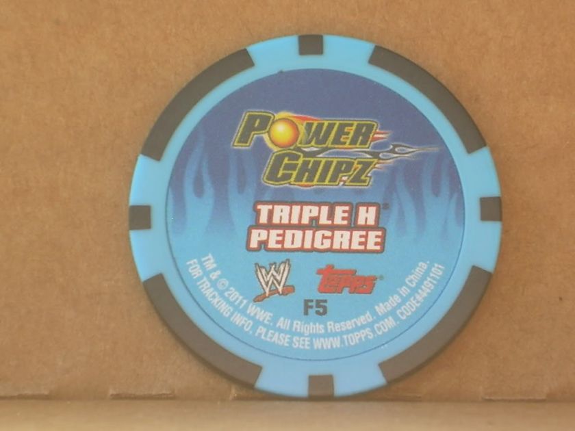 2011 Topps WWE Power Chipz TRIPLE H PEDIGREE F5 Chip  