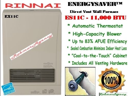 Rinnai   11,000 BTU Direct Vent Wall Room Heater  EX11C  