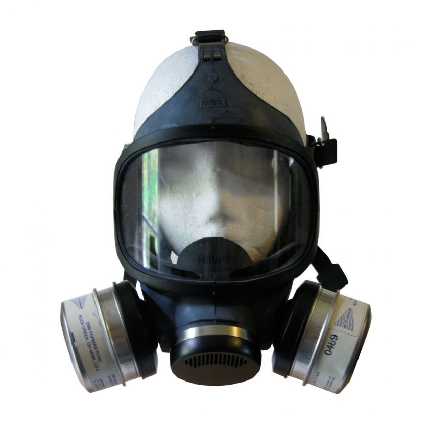 New USA Gasmask Gas Mask MSA Ultra Twin Filter Home Safety Adult 