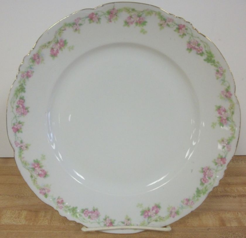 Habsburg China Austria 9 1/2 Replacement Dinner Plate Pink Flowers 